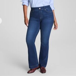 SPANX Dark Blue Flare Jeans large